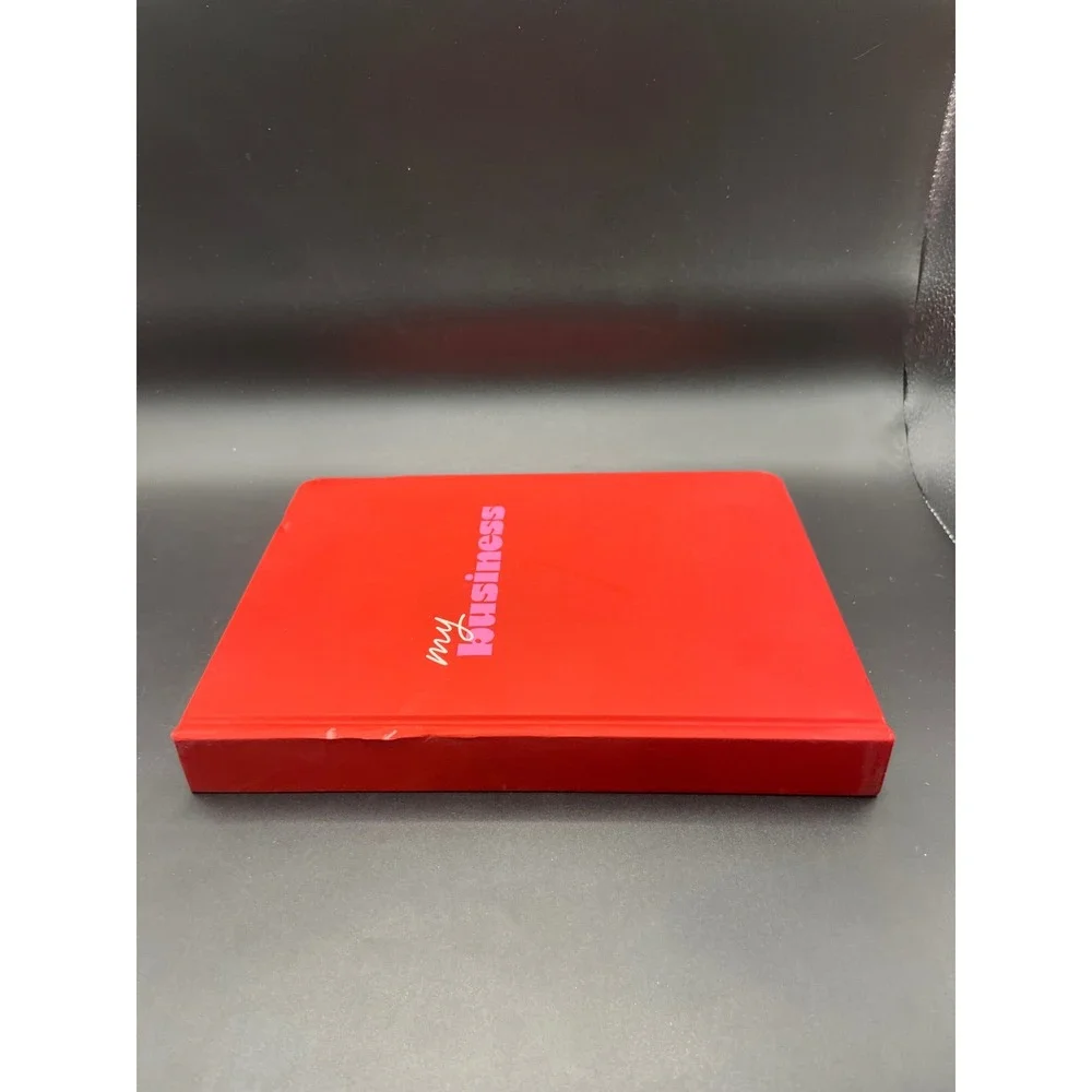 My Business Red Hardcover Lined Journal Notebook with Ribbon Bookmark